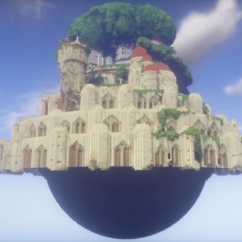 Minecraft：耗時六年蓋好的超大型建築「天空之城」，原來是為了要摧毀他才蓋的？